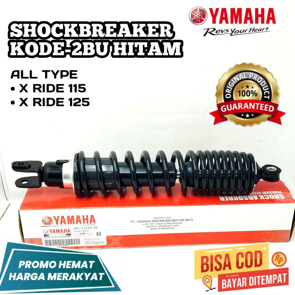 2BU SHOCKBREAKER BELAKANG HITAM,330MM,SHOCBREAKER YAMAHA X RIDE 115,SHOCBREAKER YAMAHA X RIDE 125,SH