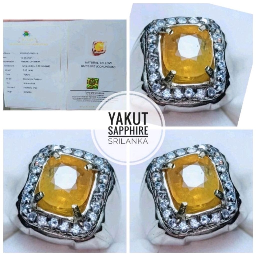 batu yakut sapphire Srilanka ceylon + sertifikat lab