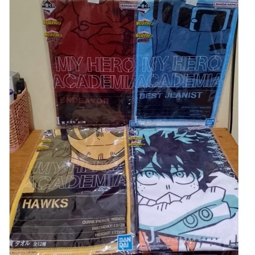 Ichiban Kuji My Hero Academia Long Towel Endeavor Hawks Best Jeanist Midoriya