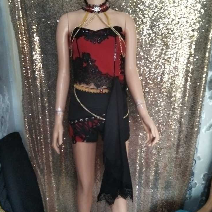 Kostum baju dance wanita modern dj penyanyi kpop korea