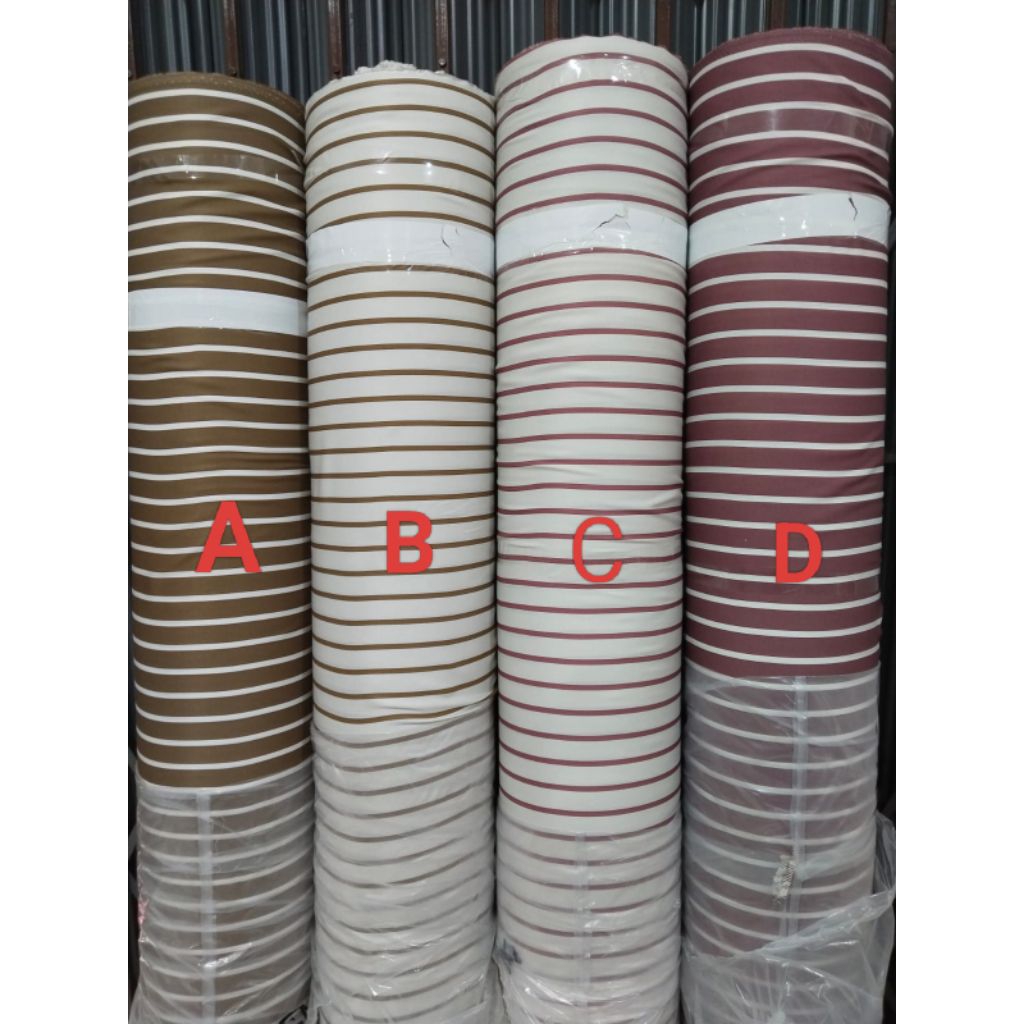 kain katun rayon twill motif salur terbaru best seller murah meriah