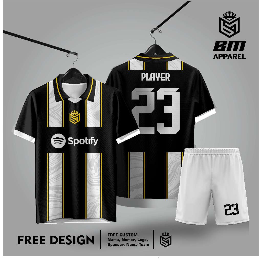 Jersey Bola Full Printing Voli Futsal Custom Putih Marun Emas