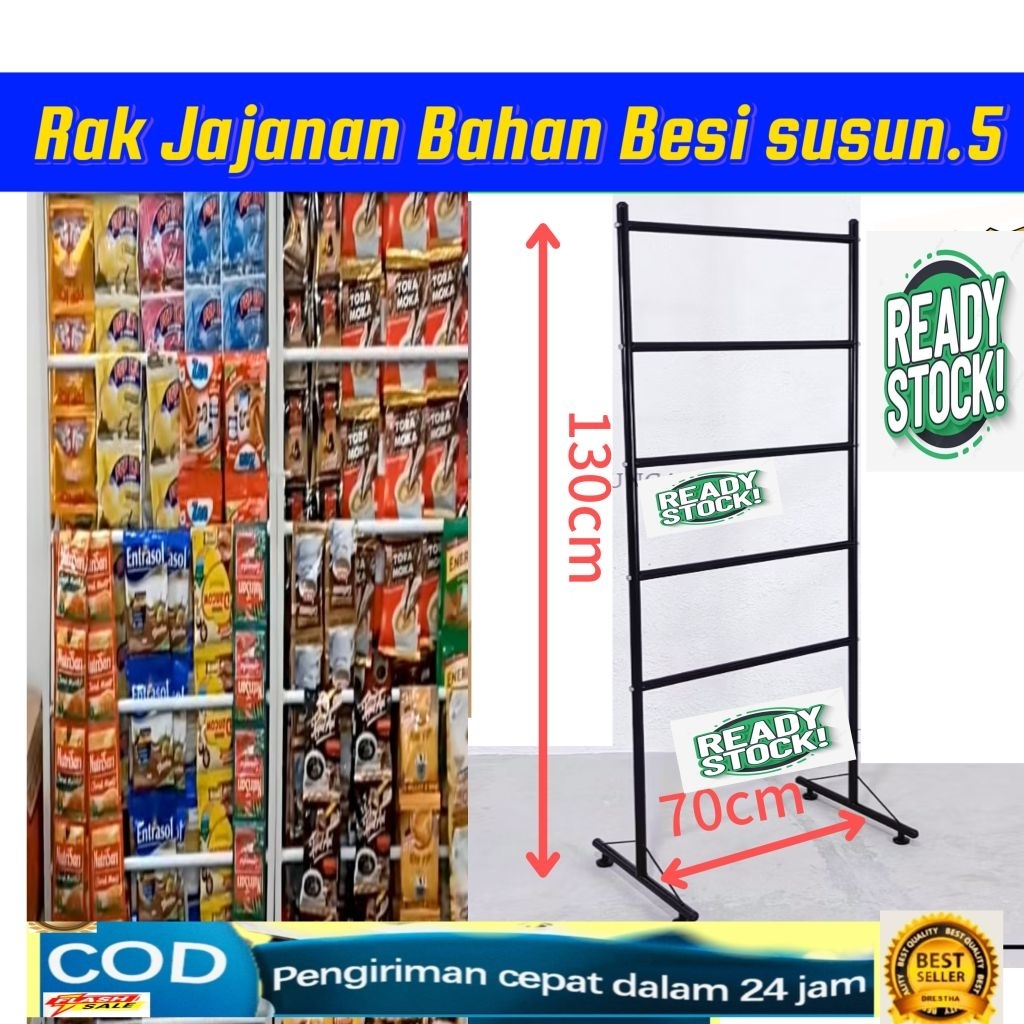 Rak gawang sembako/rak jajanan/rak jualan/Rak serbaguna bahan besi antikarat