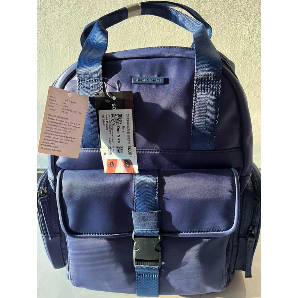Tas Ransel Hush Puppies Santisov Nylon Kanvas – Warna Navy – Like New Masih Tag