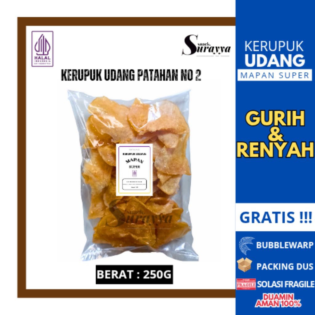 promo kerupuk udang 250g patahan no 2 krupuk udang mentah