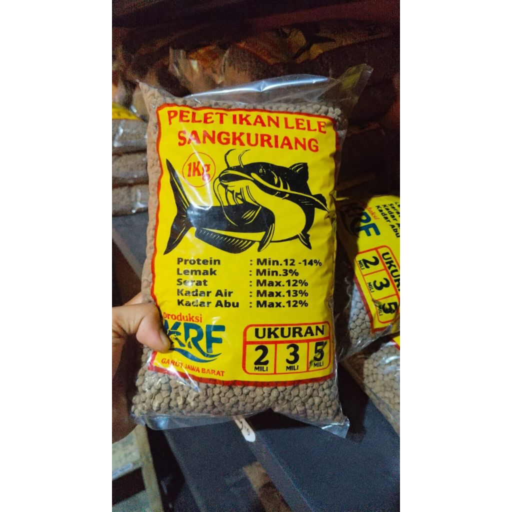 PAKAN PELET BUDIDAYA IKAN  LELE SANGKURIANG KEMASAN 1KG