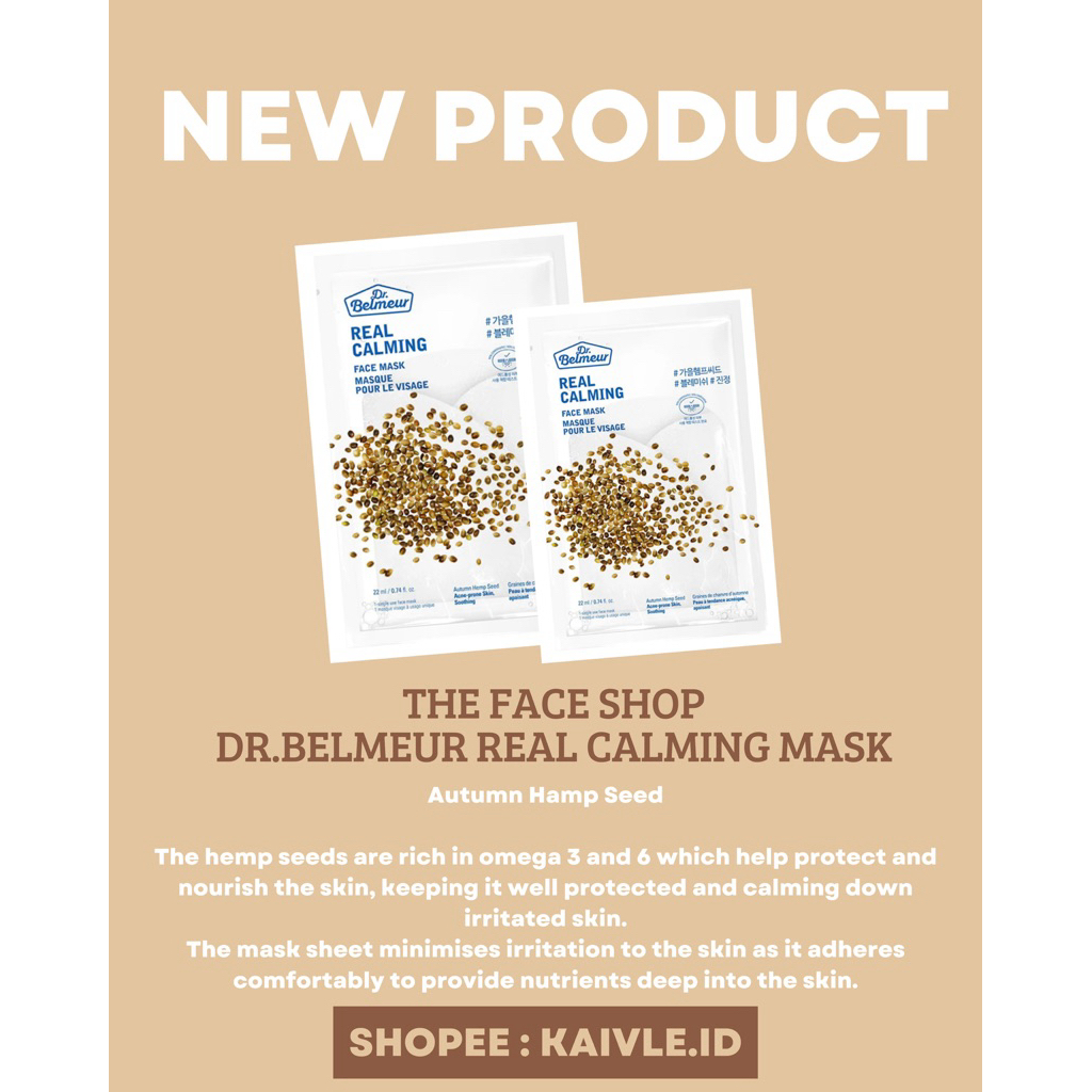 Dr.Belmeur Real Calming Mask Autumn Hamp Seed