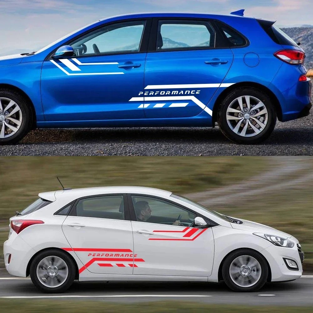 Stiker Pintu Mobil untuk Hyundai I30 I 30 N Line 30n Sedan GT Auto Graphics Sports Stripes Aksesoris
