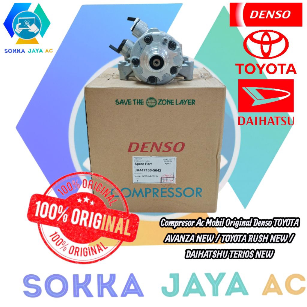 Compresor Kompresor Ac Mobil New Avanza Veloz 1.3 // Veloz 1.5 Original Denso (2012 - 2015) ( Only )