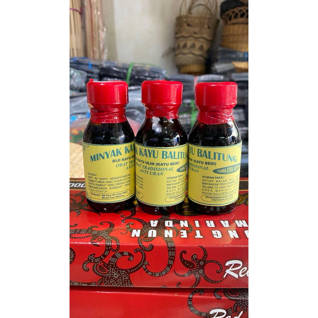 Minyak Anti Uban & Rontok Kayu Belitung Isi produk 80 ML asli Dayak Kalimantan