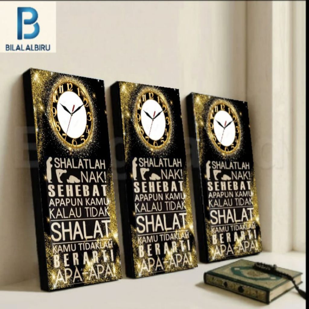 Jam Dinding Motivasi Sholat | Jam Dinding Dekorasi Motivasi Aesthetic