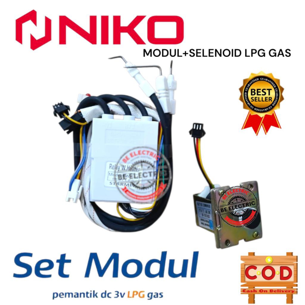 1 PAKET / SEPAKET MODUL + SELENOID WATER HEATER GAS LPG MODEL NIKO 1 SET