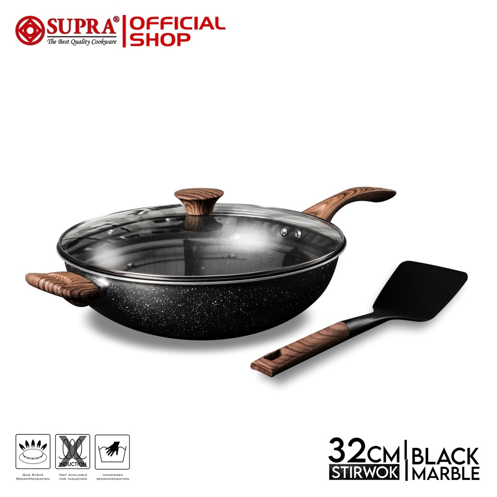 Supra Wajan Stirwok 32 CM Black