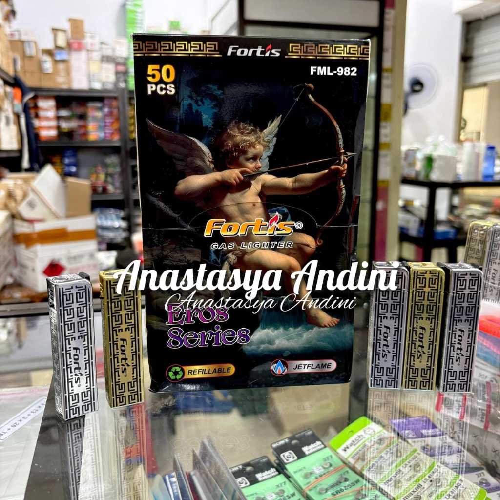 M2000 X Fortis Korek Api Bara JetFlame Refillable / FML-982 EROS isi 50PCS