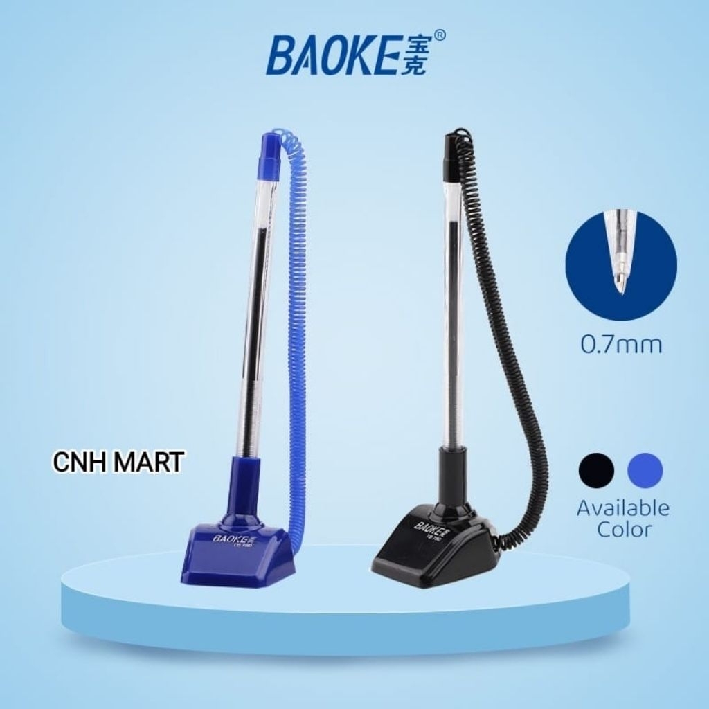 Pena Meja Tempel BAOKE - Pulpen Meja BAOKE - Table Pen - Stand Pen Warna Hitam