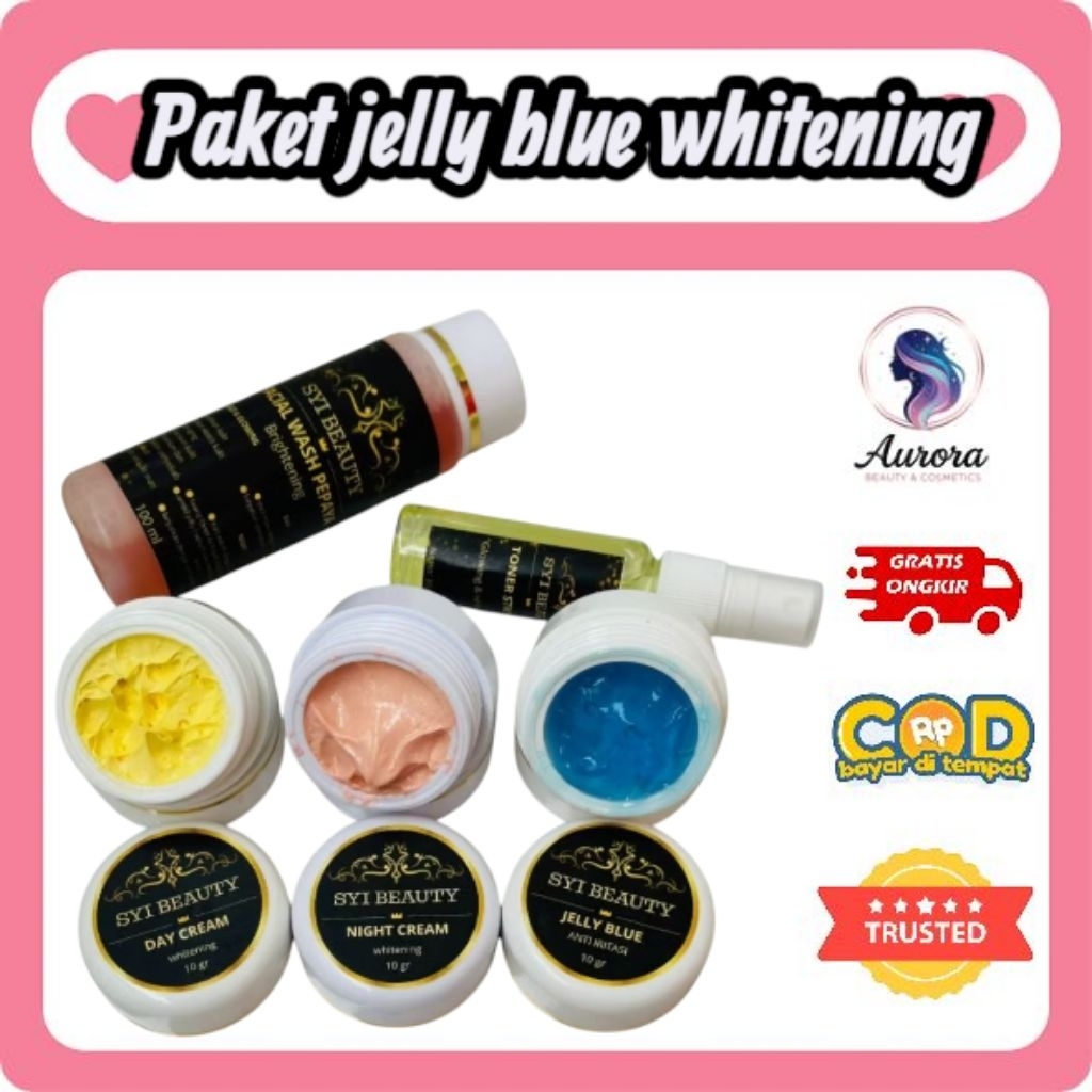 Cream sheen beauty ori paket jelly blue