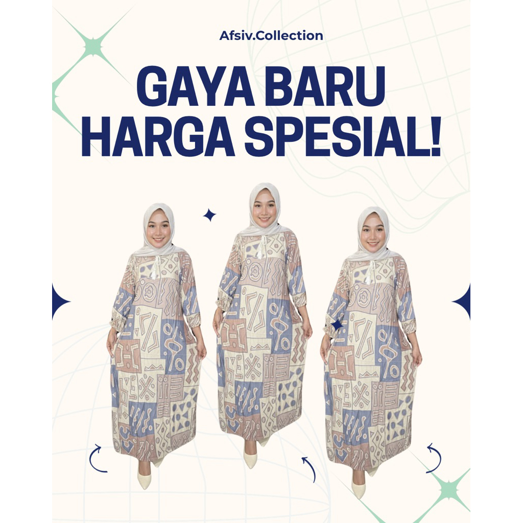 Gamis bahan rayon premium, tali pinggang ada kantong dengan Ld 120 pb 115