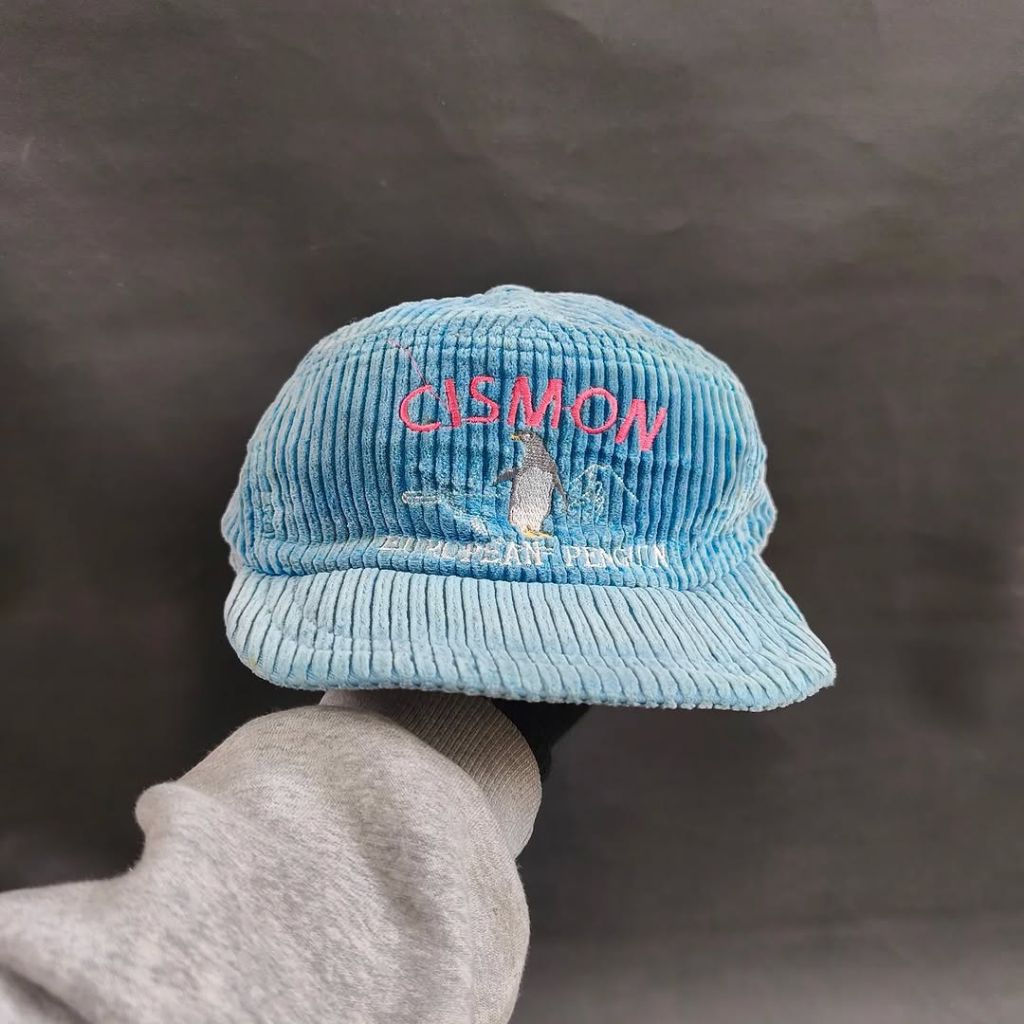 Topi Vintage 5 Panel Cismon Corduroy Light Blue