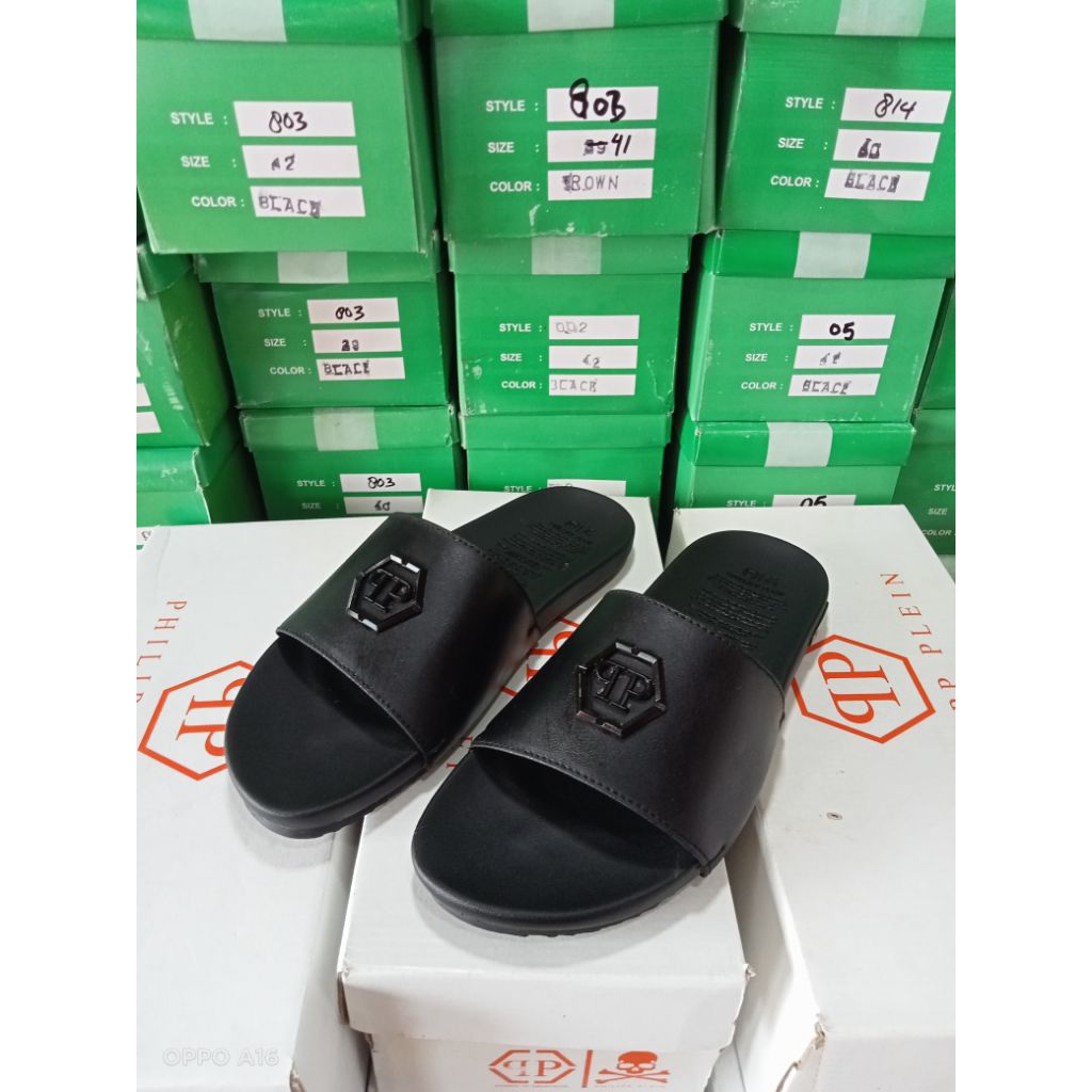 sandal slop pria sendal philipp plein premium