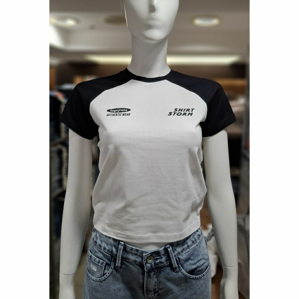 Logo Jeans Original Kaos Wanita White