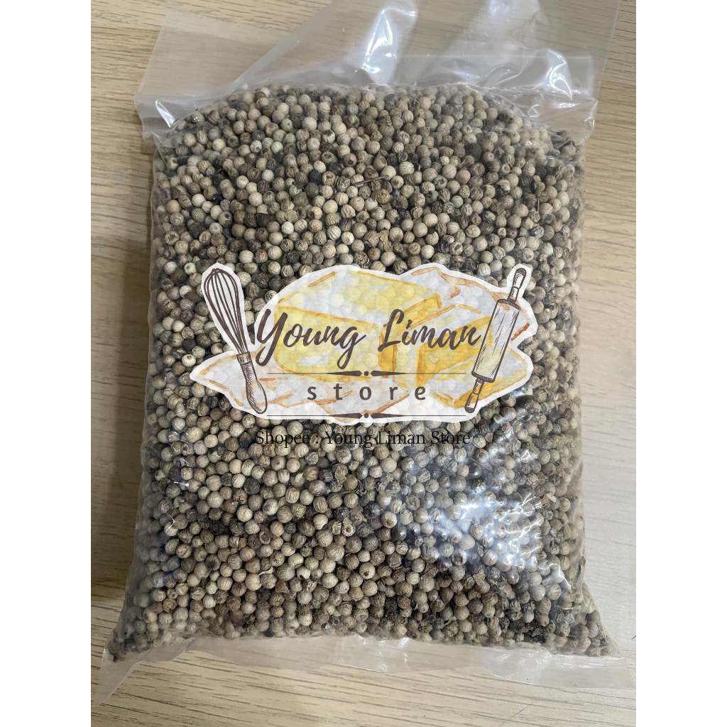 Biji Lada Putih Utuh / Whole White Pepper / Merica 1Kg [Premium]