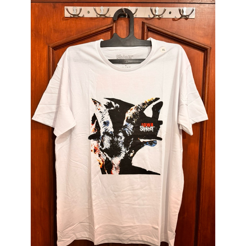 Kaos T-Shirt Slipknot - Iowa Goat Shadow (White) 100% Original