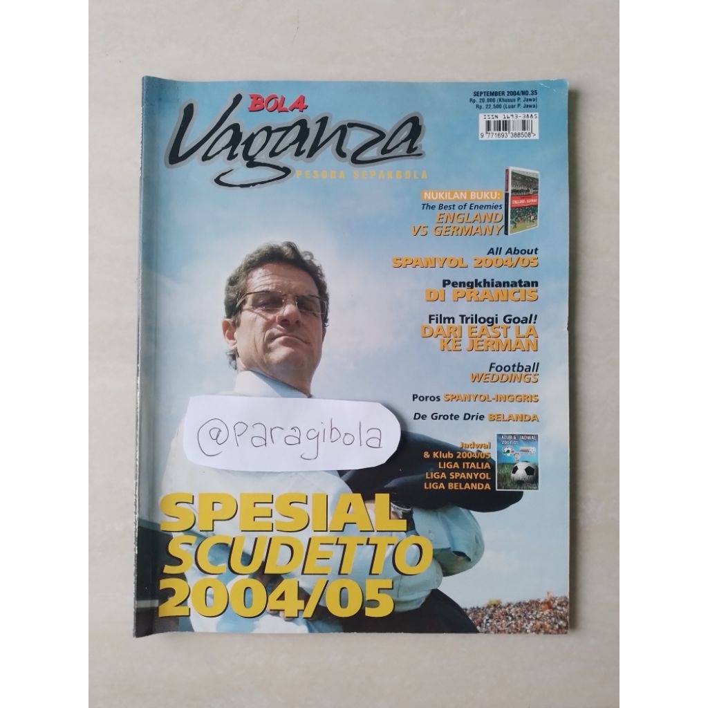 MAJALAH BOLA VAGANZA EDISI SEPTEMBER 2004