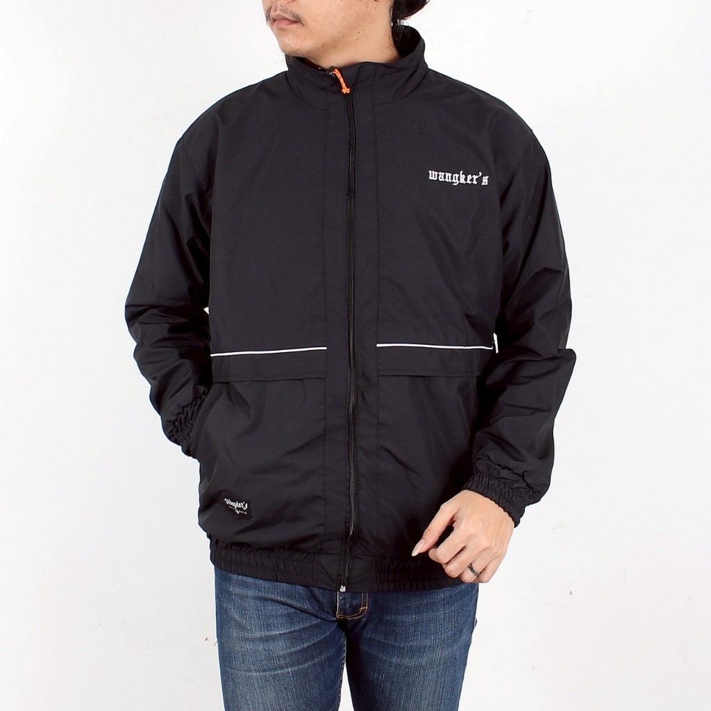 FIRLYCOLLECTION - Jaket Parasut TRACKSUIT WHITE LINE / Jaket Parka Taslan / Jaket Parasut Pria