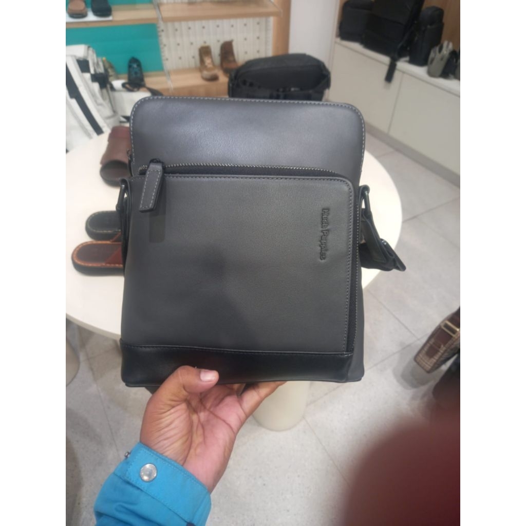 Tas Hush Puppies tas Selempang Pria Bahan Kulit