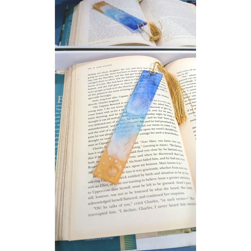 Beach Resin Bookmark