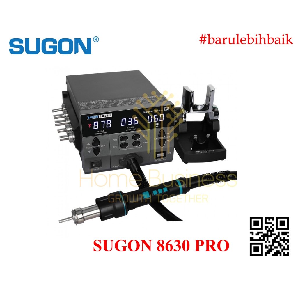Blower Solder Uap Sugon 8630 Pro 1300W Digital Hot Air Rework Station - Alat Servis HP, Laptop & Kom