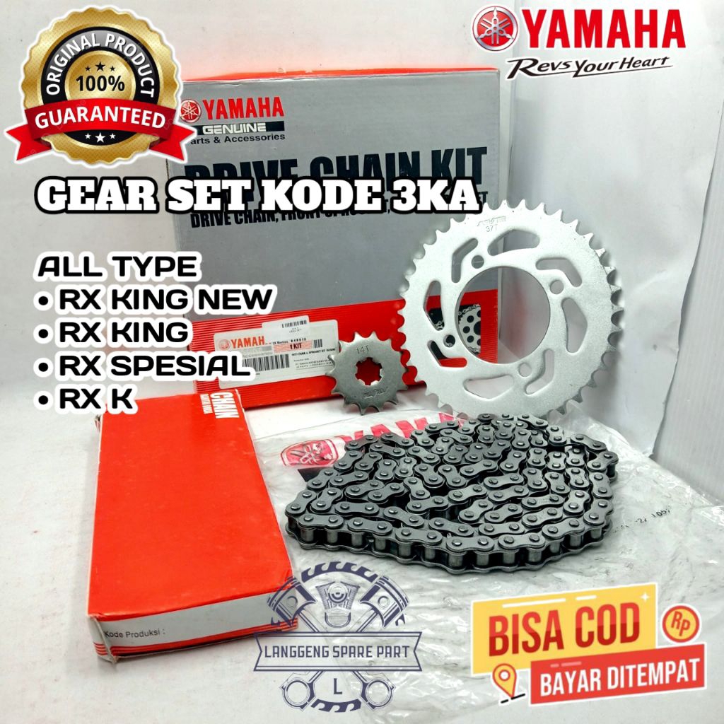 3KA GEAR SET,ORIGINAL YAMAHA,GEAR SET RX KING,GEAR SET RX SPESIAL,GEAR SET RX KING,GEAR SET RX K,GEA