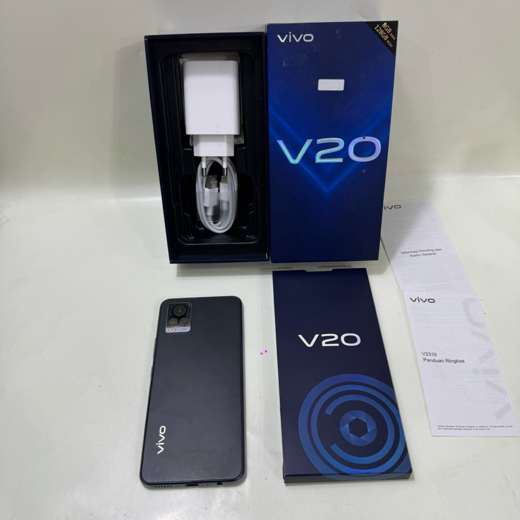 Vivo V20 8/128gb Fullset Second Garansi Resmi
