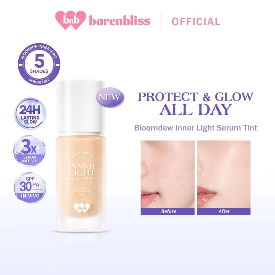 BNB Barenbliss Bloomdew Inner Light Serum Tint | Skin Tint Serum, Dewy & Glowy Finish, 24H Long