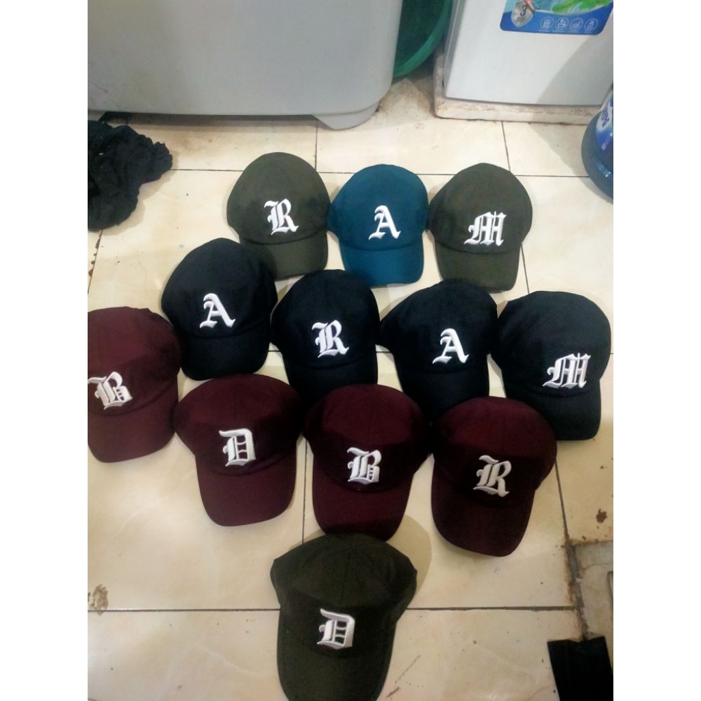 topi crop baseballe hurup custum bandung hitam