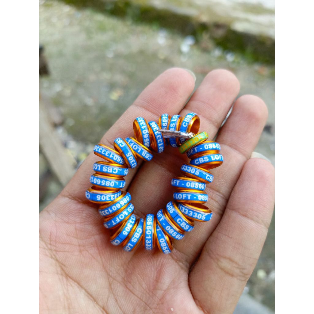 Ring Burung Merpati Slim Donat Request Nama 25 Pcs