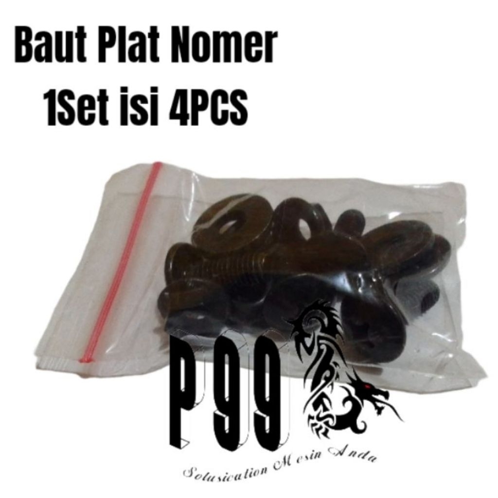 Mur Baut Plat Nomor Motor Universal Baut Cover Plat Motor 1 Set