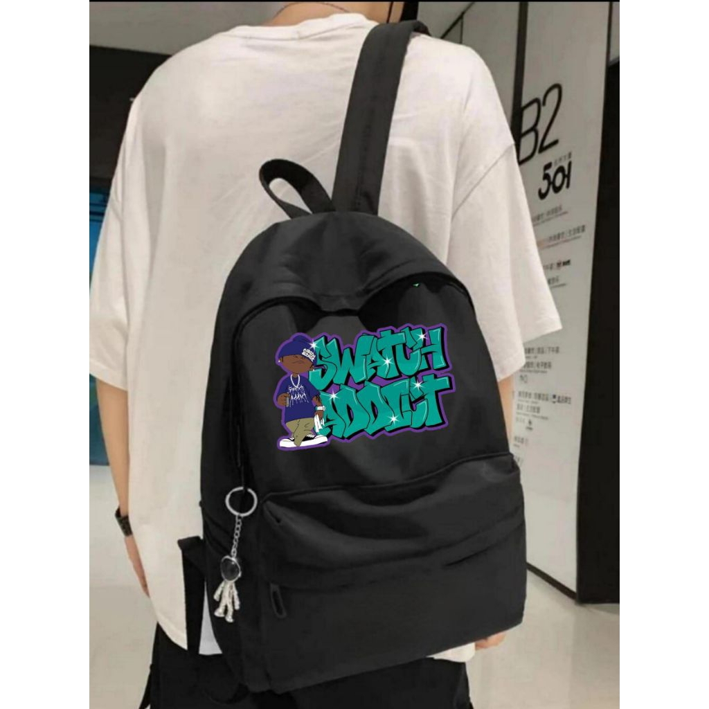 tas ransel backpack tas sekolah tas distro pria wanita Unisex smp sma style swatch addict tas simple