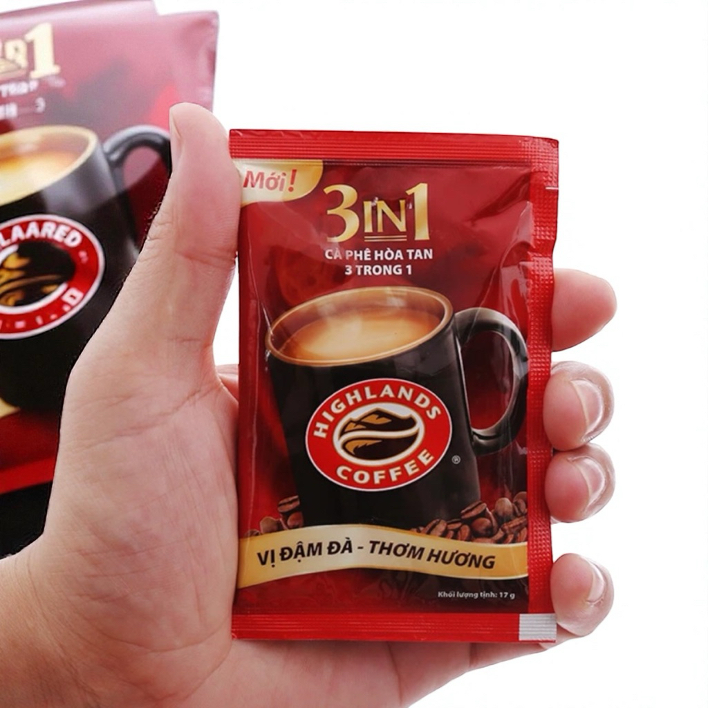 Highlands Coffee 3in1 Vietnam – Kopi Instan Import Premium | Rasa Creamy Strong | 1 Sachet
