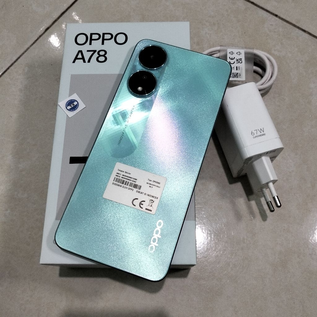Oppo A78 4G 8+8/256GB Second Like New - Full Set