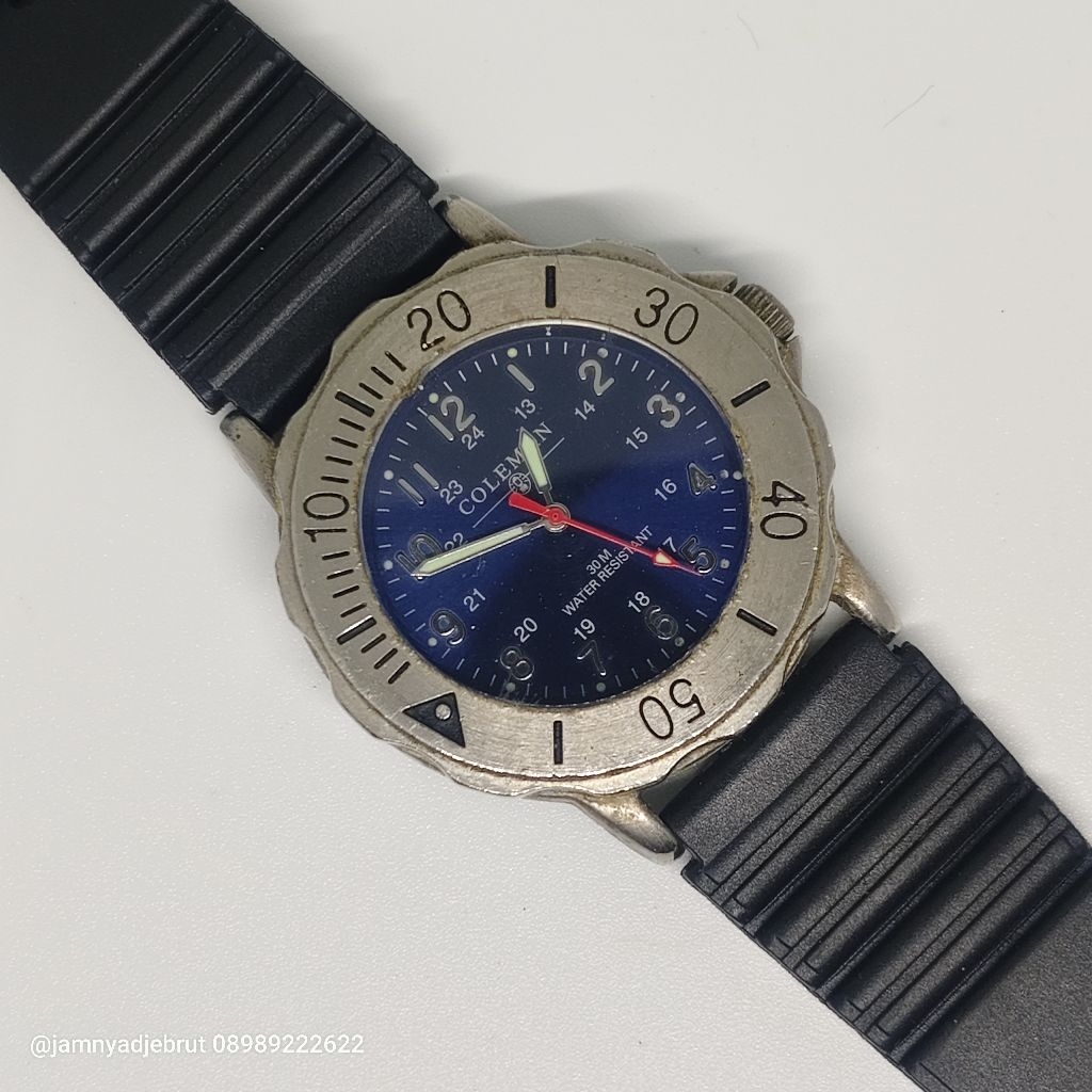 Jam Diver Coleman 40-255 Vintage Blue Bekas