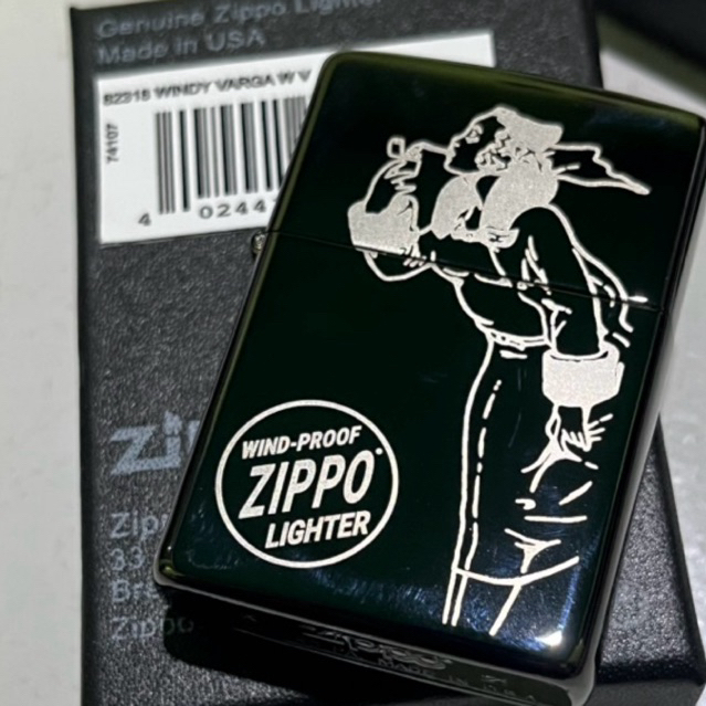 korek api pemantik zippo usa original 1 side motif windy varga best quality black ice
