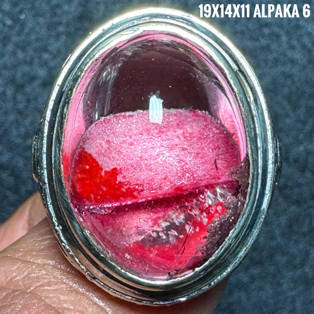 Cincin Batu Akik Natural Kecubung Karang