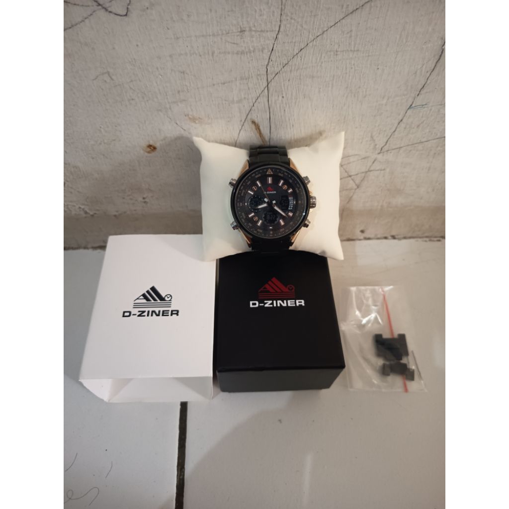 JAM TANGAN PRIA D-ZINER 8338 Rantai