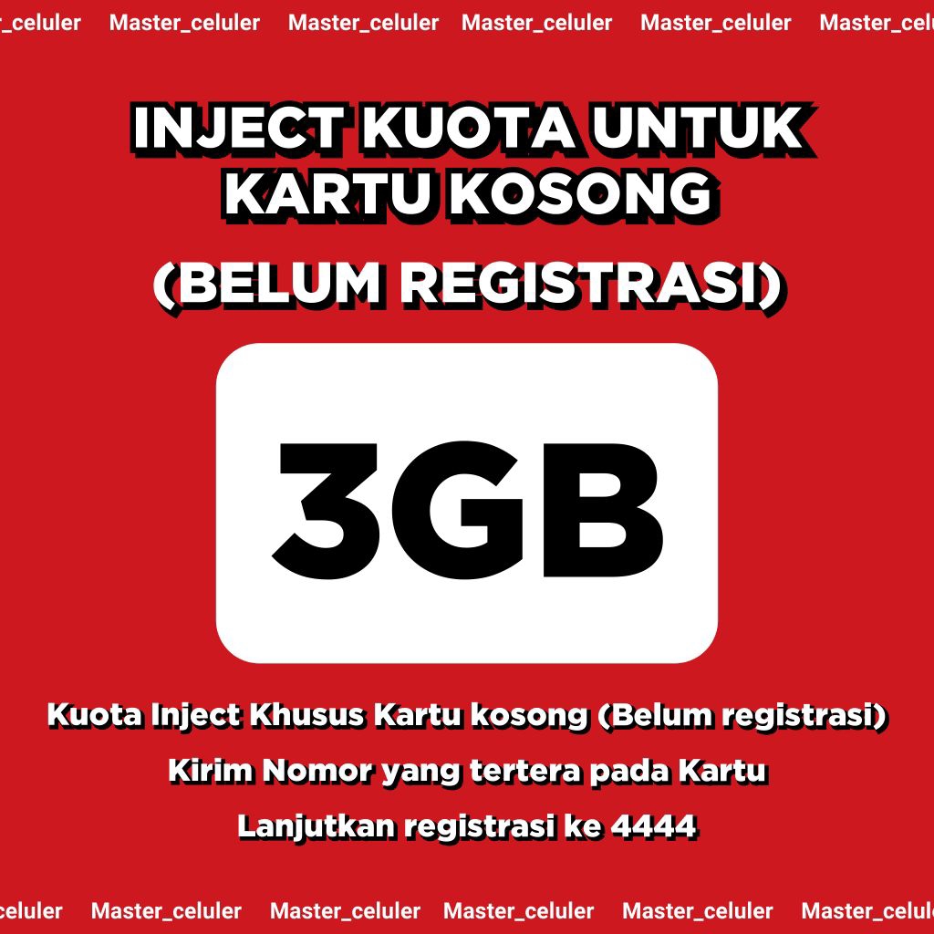 INJECT KUOTA  KARTU PERDANA KOSONG TELKOMSEL UNTUK REGISTRASI NOMOR