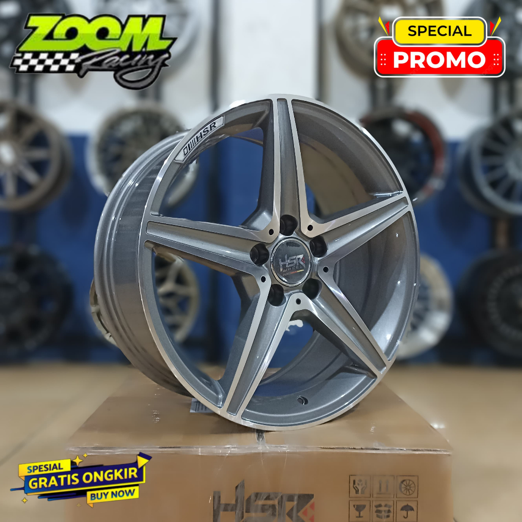 Velg Racing Palang 5 Untuk Mobil Mercy, Audi TT New, VW Golf New HSR Wheel LUDWIG Ring 18 Lebar 8  B