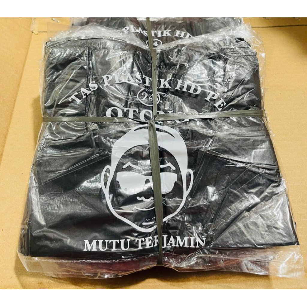1 Ikat 10 Pack Kantong Kresek Hitam Tanggung 24cm/Kresek Hitam Tanggung/Plastik Hitam