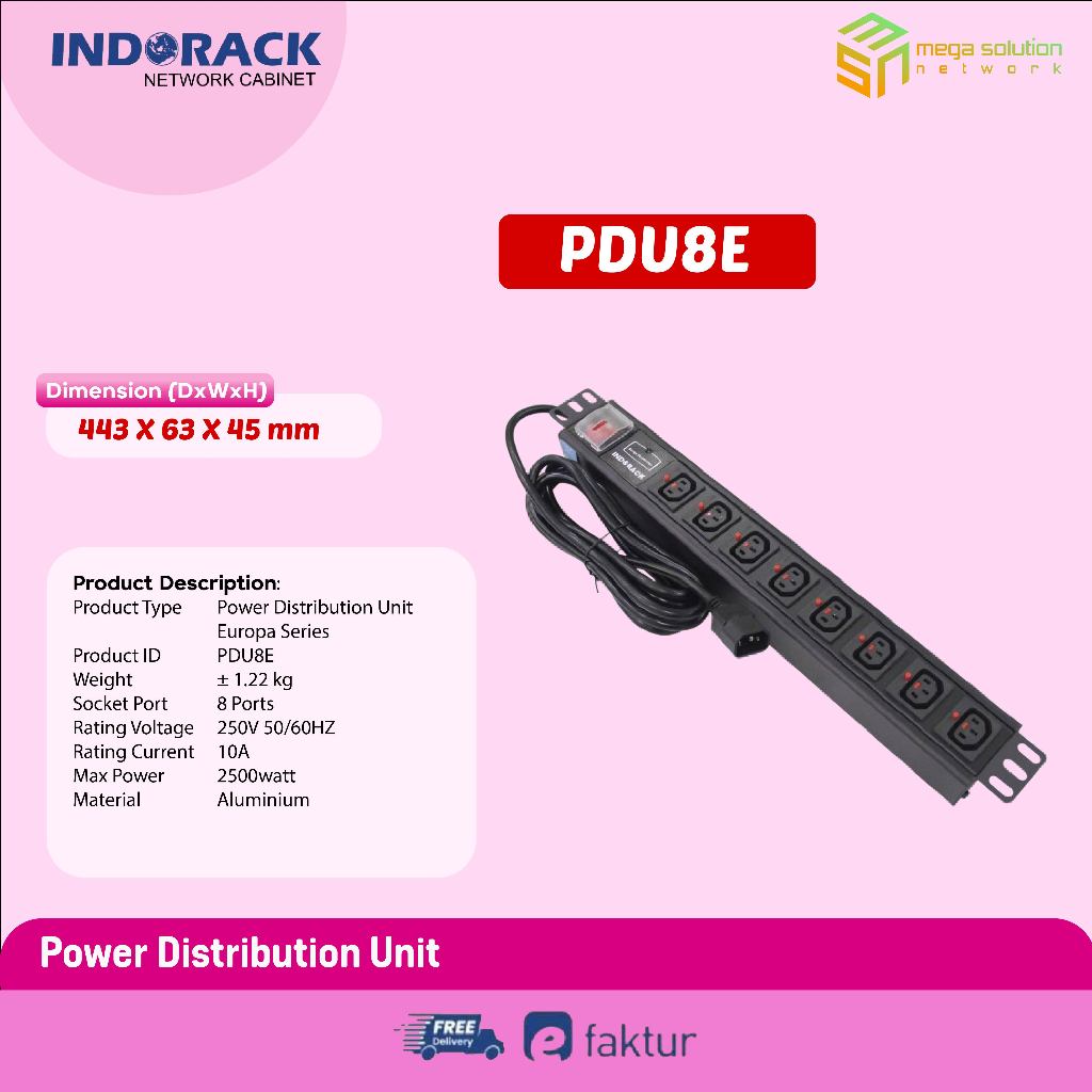 PDU8E - PDU 8 Outlet Europe Socket - INDORACK