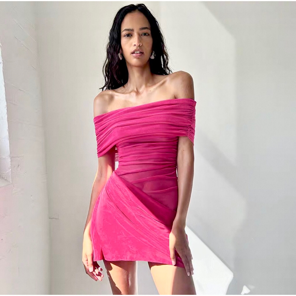 Dress Mini Wanita Dress Party Sexy Dress Impor D0874 Dress Gaun Pesta Pendek