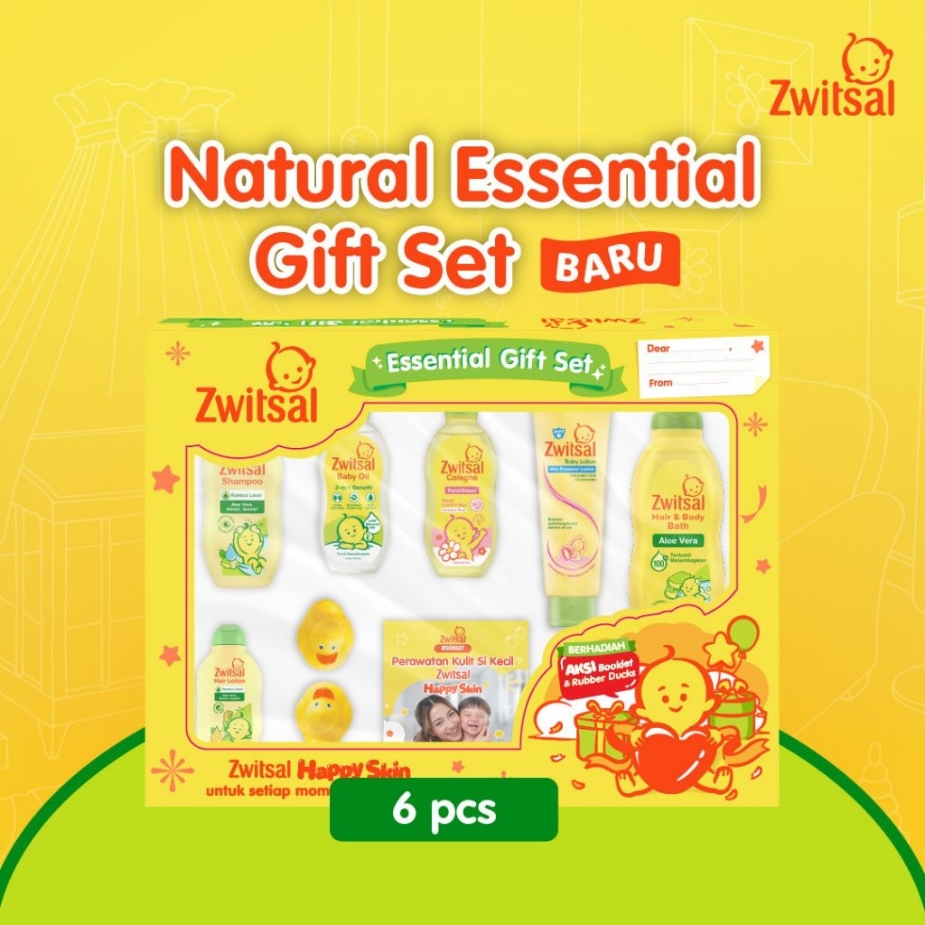 Zwitsal Essenential Baby Gift Set Hampers Bayi Zwitsal Natural Perlengkapan Bayi